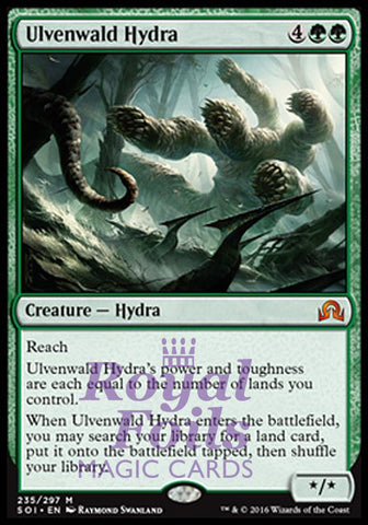 **1x FOIL Ulvenwald Hydra** SOI MTG Shadows Over Innistrad Mythic MINT green