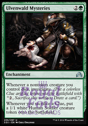 Ulvenwald Mysteries 2x FOIL SOI MTG Shadows Over Innistrad Uncommon MINT green