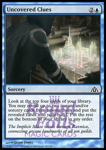 Uncovered Clues 4x FOIL DGM MTG Dragon's Maze Common MINT blue