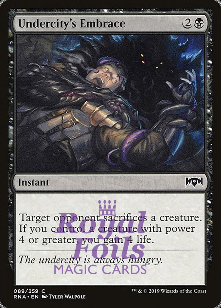 Undercity's Embrace 4x FOIL RNA MTG Ravnica Allegiance Common MINT black