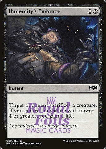 Undercity's Embrace 4x FOIL RNA MTG Ravnica Allegiance Common MINT black