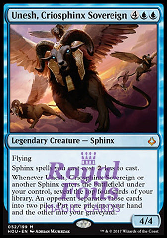 Unesh Criosphinx Sovereign 1x FOIL HOU MTG Hour of Devastation Mythic NM+ blue