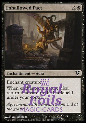 Unhallowed Pact 3x FOIL AVR MTG Avacyn Restored Common MINT black