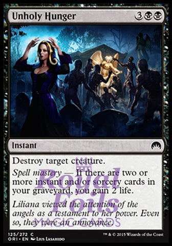 Unholy Hunger 4x FOIL ORI MTG Magic Origins Common MINT black instant