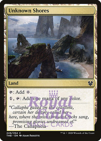 Unknown Shores 4x FOIL THB MTG Theros Beyond Death Common MINT land