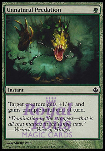 Unnatural Predation 4x FOIL MBS MTG Mirrodin Besieged Common MINT green
