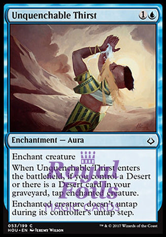 Unquenchable Thirst 4x FOIL HOU MTG Hour of Devastation Common MINT blue