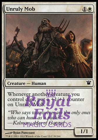 **4x FOIL Unruly Mob** ISD MTG Innistrad Common MINT white
