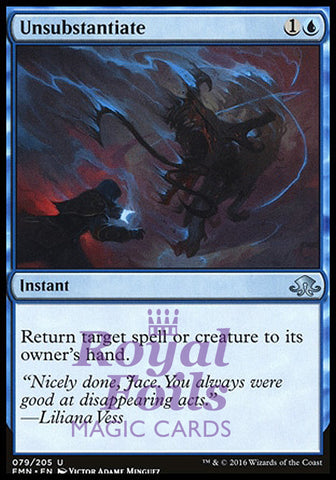 Unsubstantiate 1x FOIL EMN MTG Eldritch Moon Uncommon MINT blue