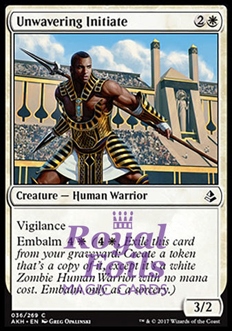 Unwavering Initiate 4x FOIL AKH MTG Amonkhet Common MINT white