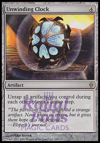 **1x FOIL Unwinding Clock** NPH MTG New Phyrexia Rare MINT artifact