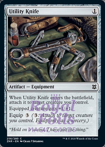 Utility Knife 4x FOIL ZNR MTG Zendikar Rising Common MINT artifact