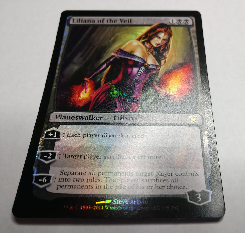 **1x FOIL Liliana of the Veil** ISD MTG Innistrad Mythic VF black