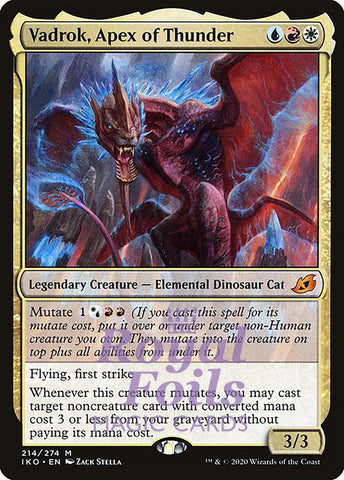 Vadrok, Apex of Thunder 1x FOIL IKO MTG Ikoria Mythic MINT blue red white
