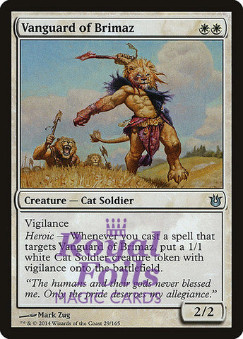 **1x FOIL Vanguard of Brimaz** BNG MTG Born of the Gods Uncommon MINT white