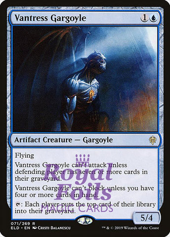 **2x FOIL Vantress Gargoyle** ELD MTG Throne of Eldraine Rare MINT blue artifact