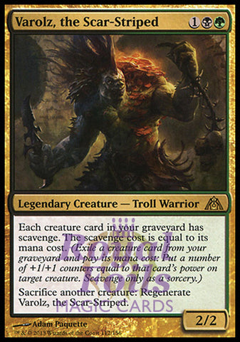Varolz, the Scar-Striped 1x FOIL DGM MTG Dragon's Maze Rare MINT black blue