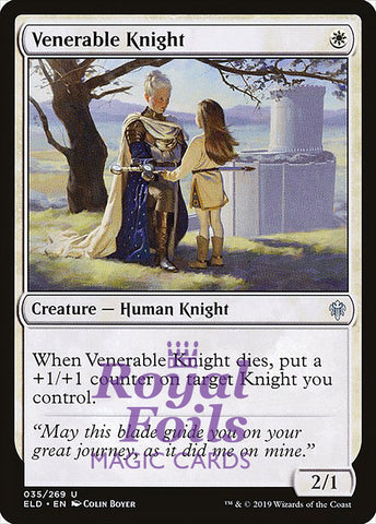 Venerable Knight 4x FOIL ELD MTG Throne of Eldraine Uncommon MINT white