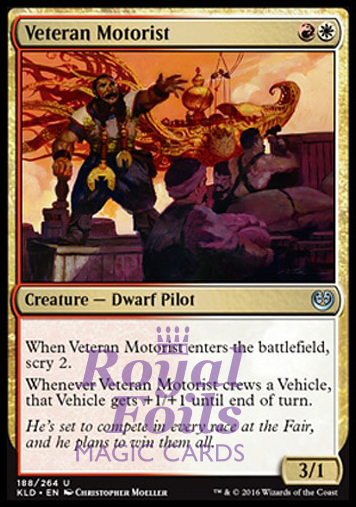 **2x FOIL Veteran Motorist** KLD MTG Kaladesh Uncommon MINT red white