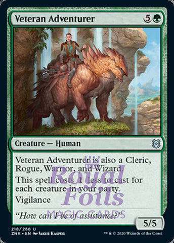 Veteran Adventurer 4x FOIL ZNR MTG Zendikar Rising Uncommon MINT green