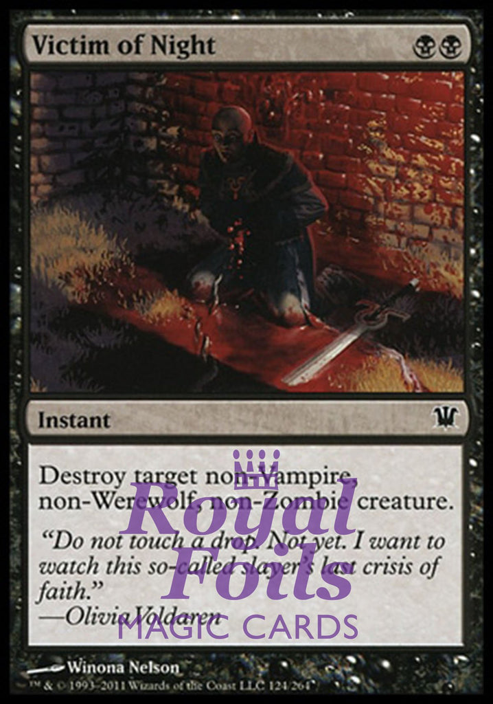 **1x FOIL Victim of Night** ISD MTG Innistrad Common MINT black