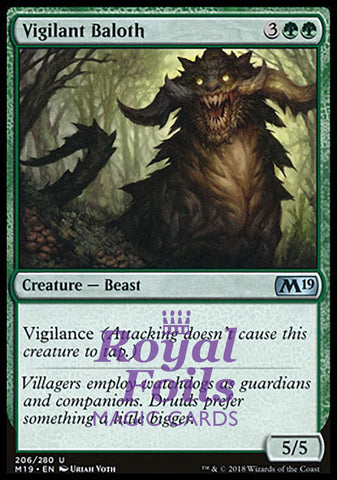 Vigilant Baloth 2x FOIL M19 MTG Core Set 2019 Uncommon MINT green