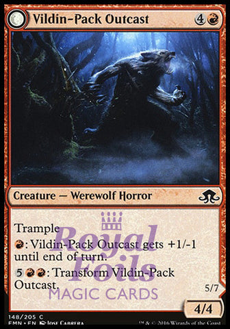 Vildin-Pack Outcast // Dronepack Kindred 4x FOIL EMN MTG Eldritch Moon Common 2 MINT 2 NM+ red