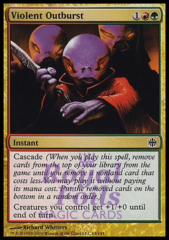 **1x FOIL Violent Outburst** ARB MTG Alara Reborn Common MINT red green