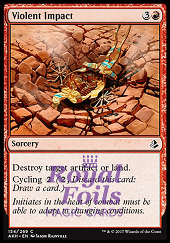 Violent Impact 4x FOIL AKH MTG Amonkhet Common MINT red