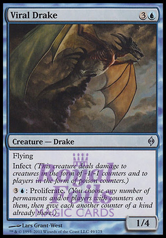 **1x FOIL Viral Drake** NPH MTG New Phyrexia Uncommon MINT blue