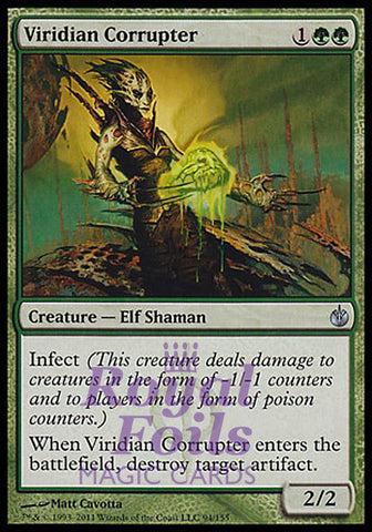 **1x FOIL Viridian Corrupter** MBS MTG Mirrodin Besieged Uncommon MINT green