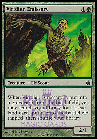 Viridian Emissary 1x FOIL MBS MTG Mirrodin Besieged Common MINT green