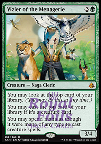 Vizier of the Menagerie 1x FOIL AKH MTG Amonkhet Mythic MINT green