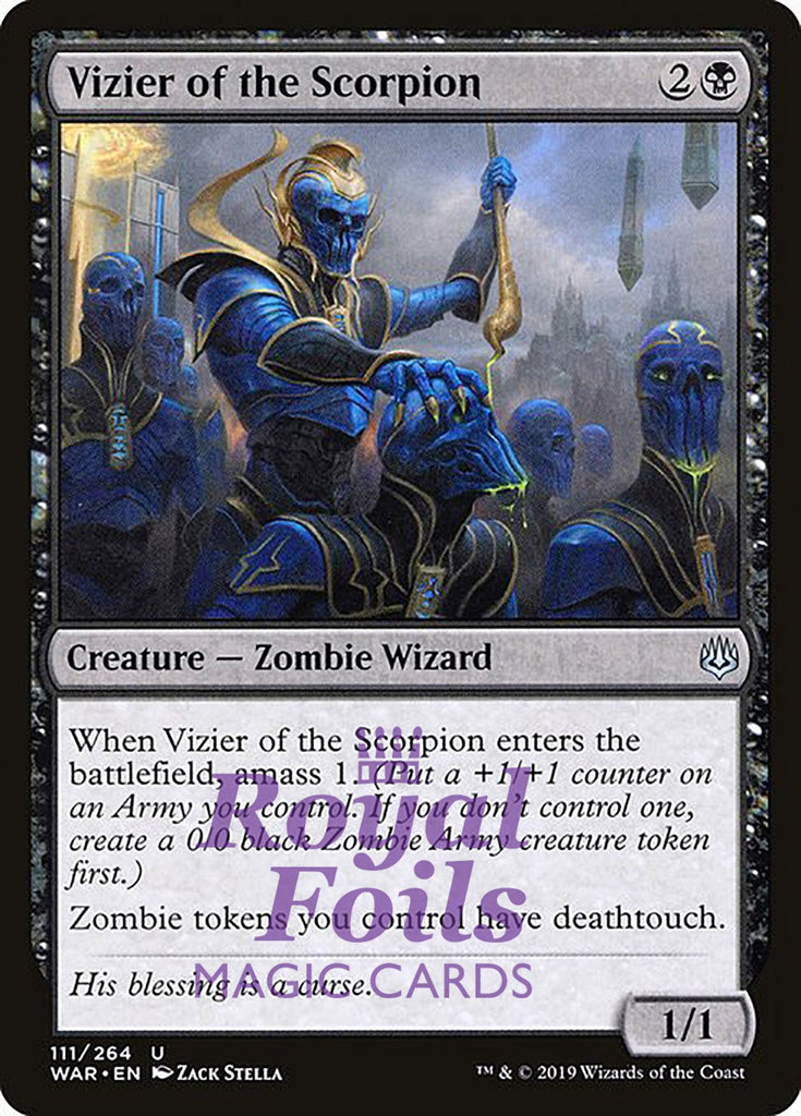 Vizier of the Scorpion 1x FOIL WAR MTG War of the Spark Uncommon MINT black