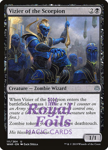 Vizier of the Scorpion 1x FOIL WAR MTG War of the Spark Uncommon MINT black
