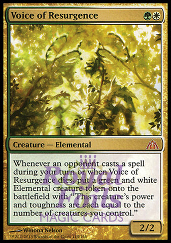 Voice of Resurgence 1x FOIL DGM MTG Dragon's Maze Mythic MINT green white