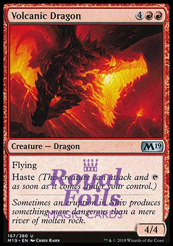 Volcanic Dragon 2x FOIL M19 MTG Core Set 2019 Uncommon MINT red