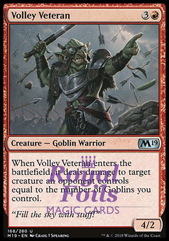 Volley Veteran 2x FOIL M19 MTG Core Set 2019 Uncommon MINT red