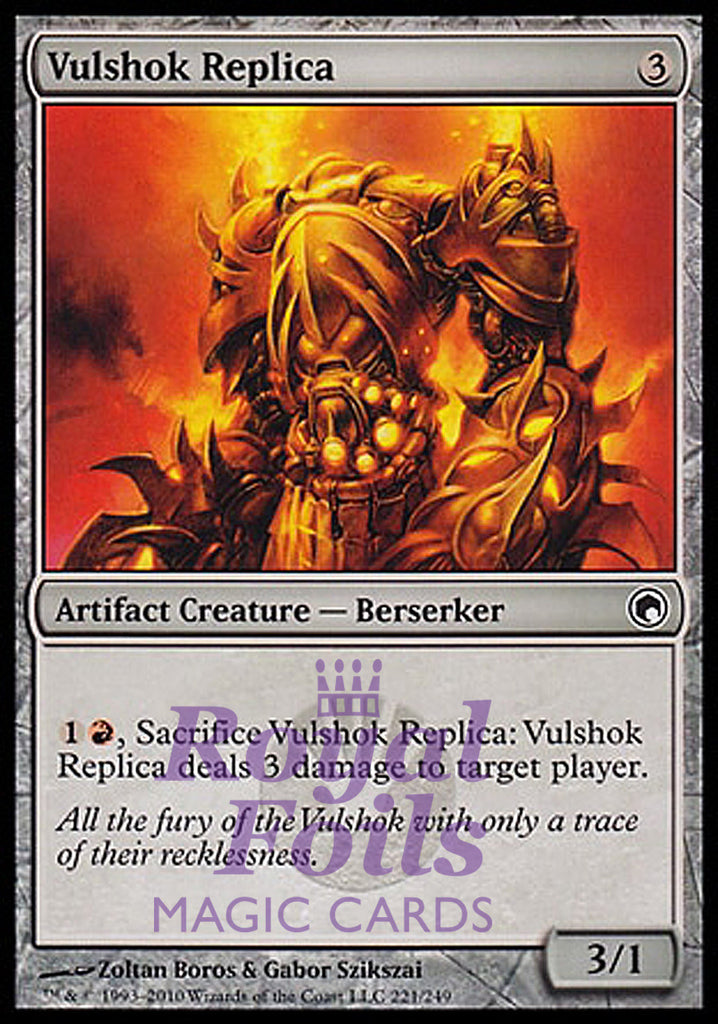 **4x FOIL Vulshok Replica** SOM MTG Scars of Mirrodin Common MINT red artifact