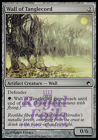 Wall of Tanglecord 1x FOIL SOM MTG Scars of Mirrodin Common MINT green artifact
