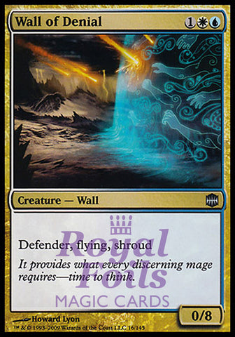**1x FOIL Wall of Denial** ARB MTG Alara Reborn Uncommon MINT white blue