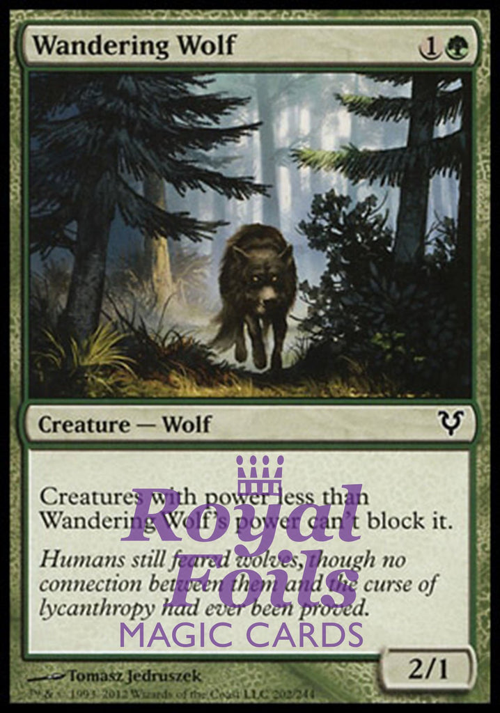 **3x FOIL Wandering Wolf** AVR MTG Avacyn Restored Common 2 MT 1 VF green