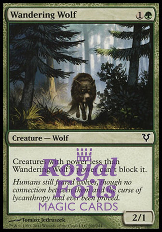 Wandering Wolf 3x FOIL AVR MTG Avacyn Restored Common 2 MINT 1 VF green