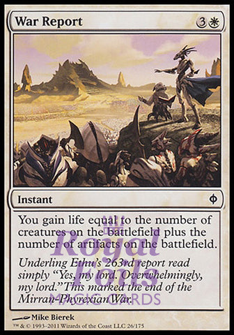 War Report 2x FOIL NPH MTG New Phyrexia Common MINT white instant