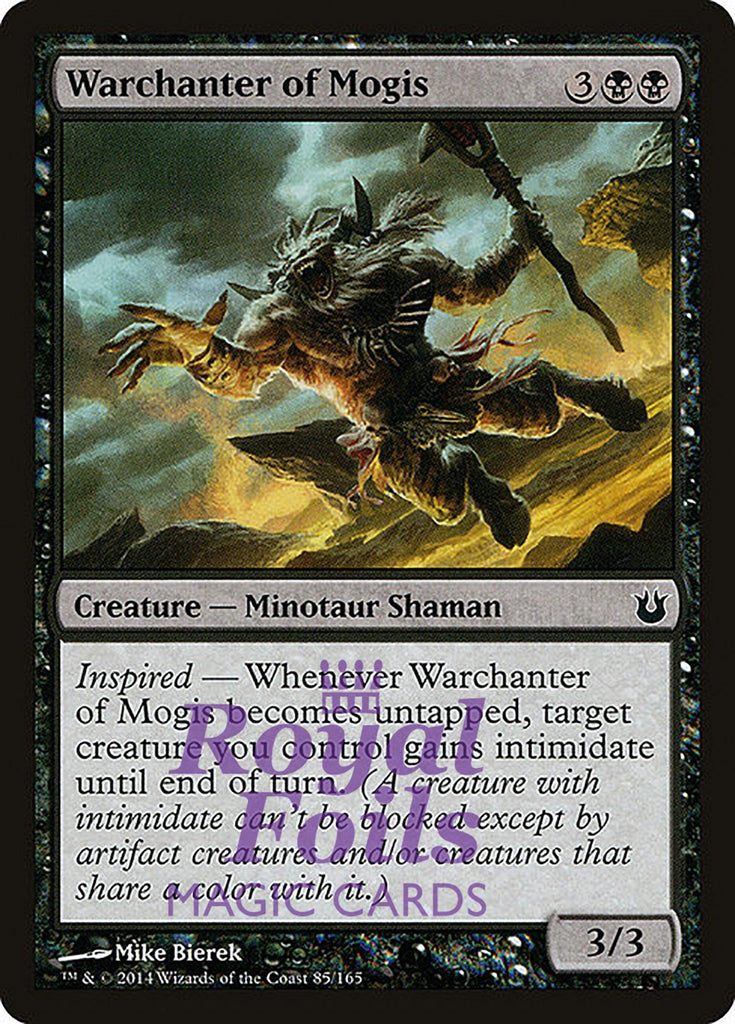 **4x FOIL Warchanter of Mogis** BNG MTG Born of the Gods Common MINT black