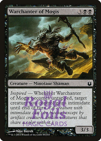 **4x FOIL Warchanter of Mogis** BNG MTG Born of the Gods Common MINT black