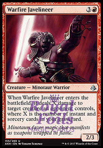 Warfire Javelineer 2x FOIL AKH MTG Amonkhet Uncommon MINT red