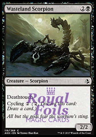 Wasteland Scorpion 4x FOIL AKH MTG Amonkhet Common MINT black