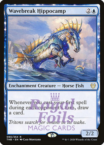 **2x FOIL Wavebreak Hippocamp** THB MTG Theros Beyond Death Rare MINT blue