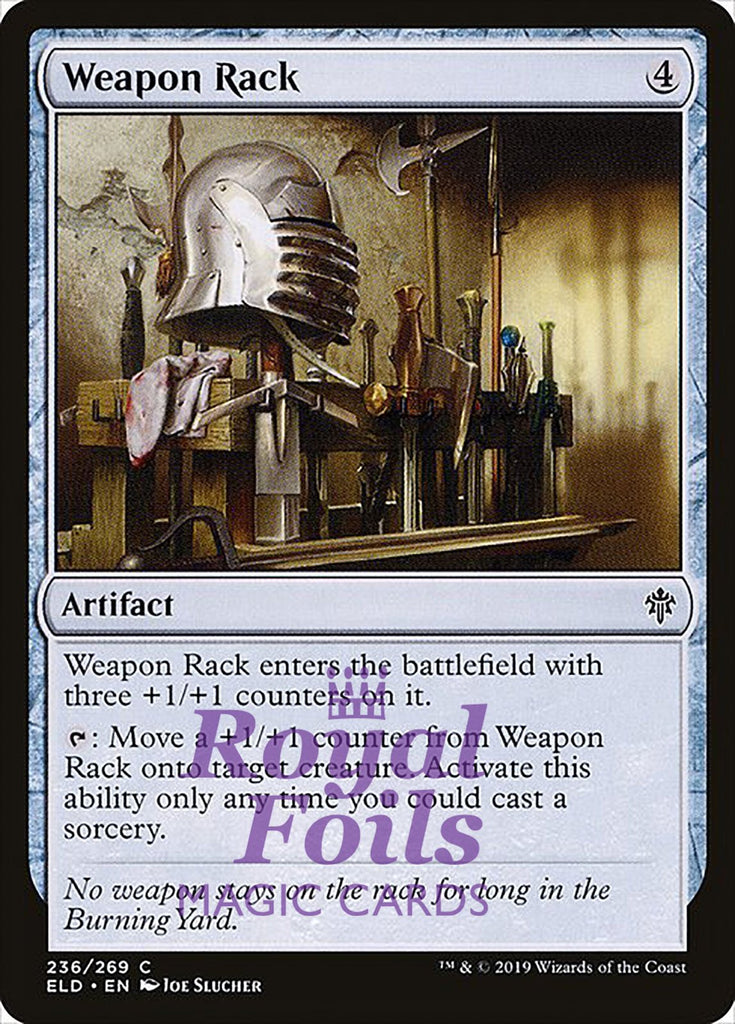 **3x FOIL Weapon Rack** ELD MTG Throne of Eldraine Common MINT artifact